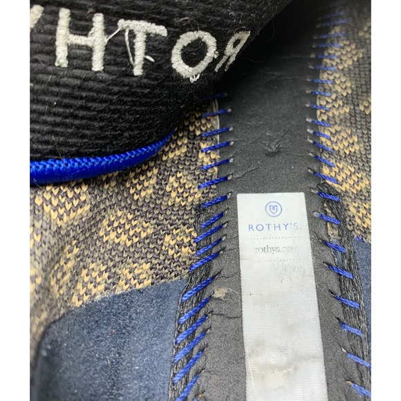 Rothy’s The Loafer Leopard Print Flats Blue Trim Accent Sz 8 Smoking Slippers - Picture 8 of 11